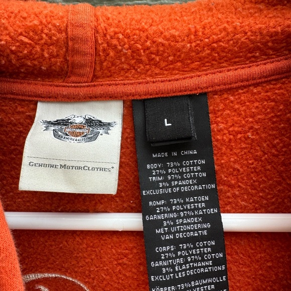 Harley-Davidson Orange Bomber jacket - Picture 3 of 4